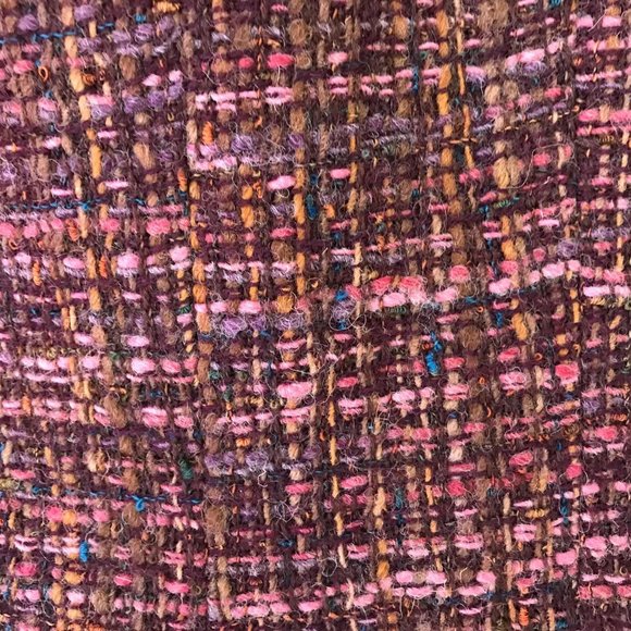 Plenty pink/brown tweed jacket with fringe trim, size 4 - Picture 3 of 5